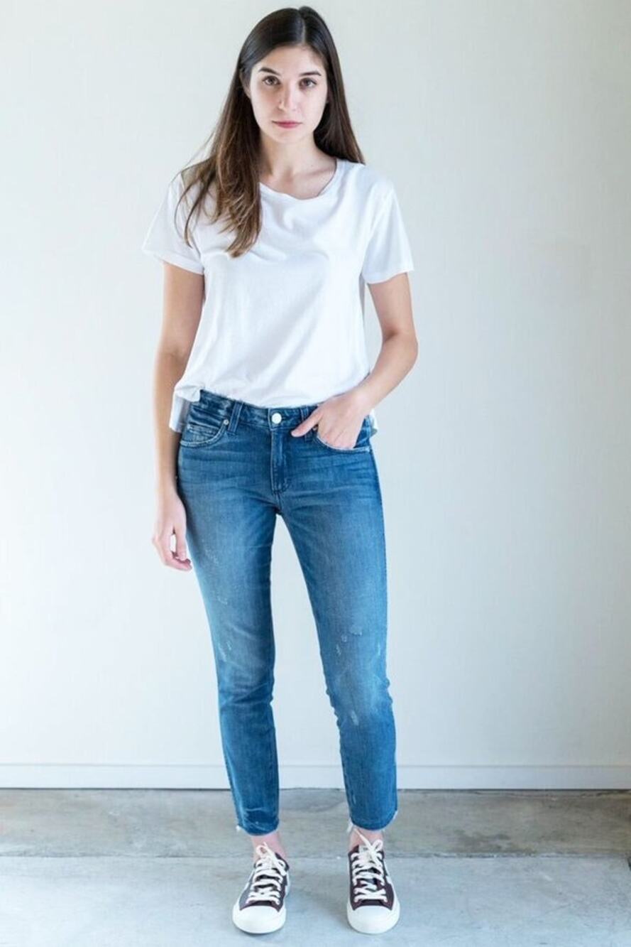 AMO Denim NWT Stix Crop Jeans Sz 26 In Wildcat Blue Denim Womens